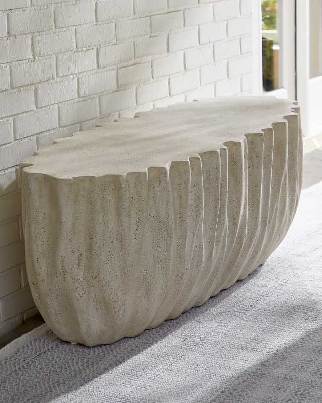 Ruffle Outdoor Bench